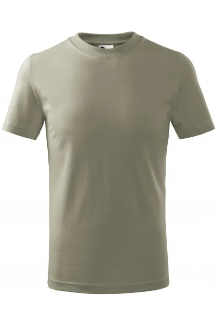 T-shirt semplice per bambini - kaki brillante, 128 cm / 12 anni