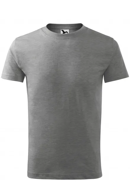 T-shirt semplice per bambini - marmo grigio scuro, 128 cm / 12 anni