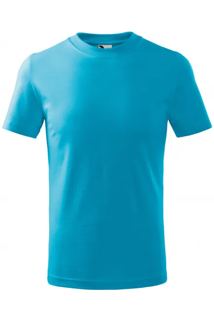 T-shirt semplice per bambini - turchese, 128 cm / 12 anni