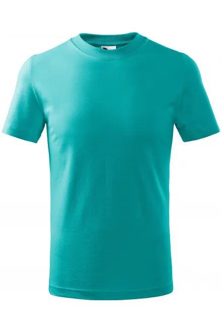 T-shirt semplice per bambini - verde smeraldo, 128 cm / 12 anni