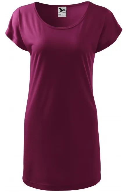 T-shirt/vestito lungo da donna - fucsia, L