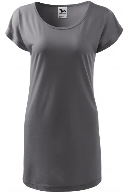 T-shirt/vestito lungo da donna - grigio acciaio, L