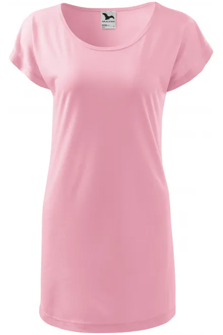T-shirt/vestito lungo da donna - rosa, L