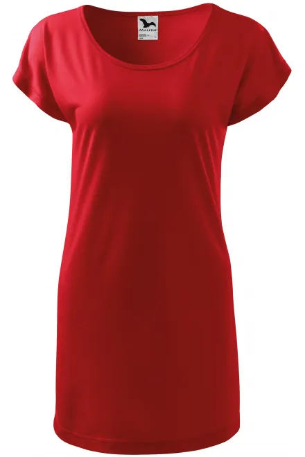 T-shirt/vestito lungo da donna - rosso, L